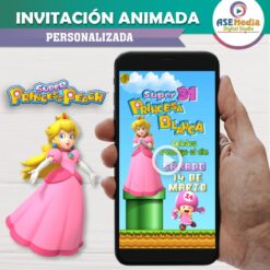 Alternative view of Princesa Peach Video Invitación Animada para Cumpleaños