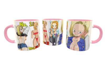 Androide Número 18 Paquete de 4 Plantillas Editables para Tazas
