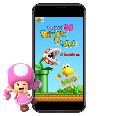 Princesa Peach Plantilla Editable para Video Invitación Animada - Imagen 4