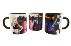 Androide Número 18 Paquete de 4 Plantillas Editables para Tazas