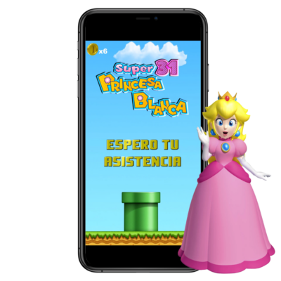 Princesa Peach Plantilla Editable para Video Invitación Animada - Imagen 6