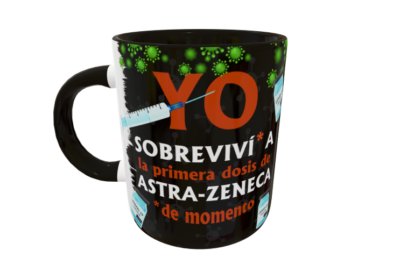 Sobreviví a la Primer Vacuna Coronavirus Plantilla Editable para Taza - Imagen 3