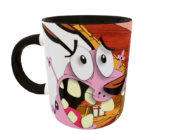 Coraje El Perro Cobarde Plantilla Editable para Taza