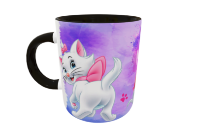 Aristogatos, Gatita Marie Plantilla Editable para Sublimación de Taza