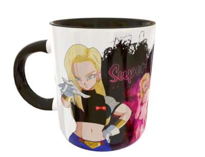 Súper Androide Número 18 Plantilla Editable para Taza - Imagen 3