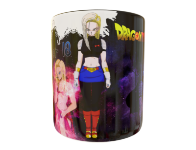Súper Androide Número 18 Plantilla Editable para Taza - Imagen 4
