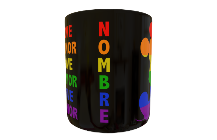 Mickey Mouse Love is Love Plantilla Editable para Taza - Imagen 5