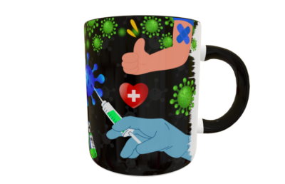 Sobreviví a la Primer Vacuna Coronavirus Plantilla Editable para Taza - Imagen 6