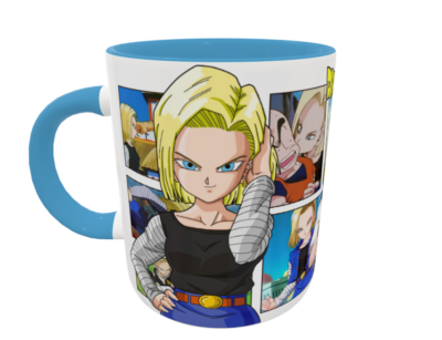 Dragon Ball Z, Número 18 Plantilla Editable para Taza - Imagen 3