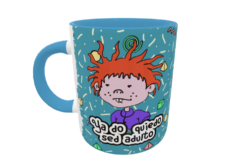 Aventuras en Pañales, Carlitos Plantilla Editable para Sublimación de Taza