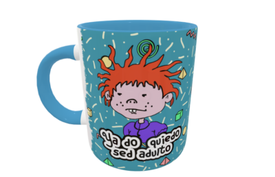 Aventuras en Pañales, Carlitos Plantilla Editable para Sublimación de Taza