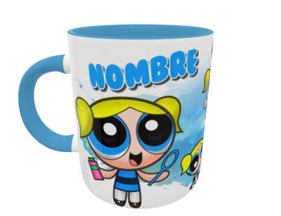 Chicas Súper Poderosas, Burbuja Plantilla Editable para Taza - Imagen 4