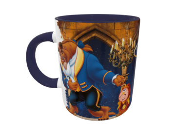 La Bella y La Bestia Plantilla Editable para Taza
