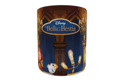 La Bella y La Bestia Plantilla Editable para Taza