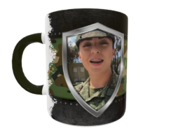 Foto Militar Camuflaje Plantilla Editable para Taza Gratis