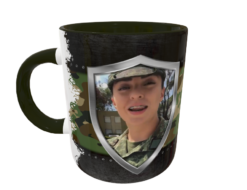 Foto Militar Camuflaje Plantilla Editable para Taza Gratis