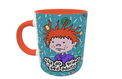 Aventuras en Pañales, Carlitos Plantilla Editable para Sublimación de Taza