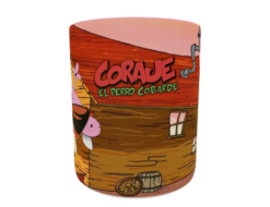 Coraje El Perro Cobarde Plantilla Editable para Taza