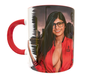 Alternative view of Mia Khalifa #02 Plantilla Editable para Taza