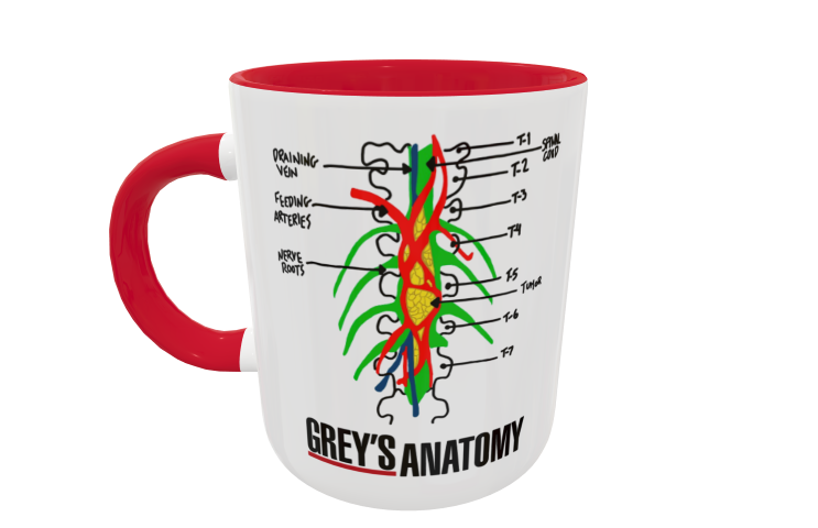 Anatomia de Grey Plantilla Editable para Sublimación de Taza