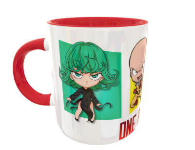 One Punch Man Chibi Plantilla Editable para Taza