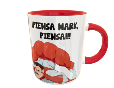 Omni Man, ¡Piensa Mark, Piensa!!! Plantilla Editable para Taza - Imagen 12