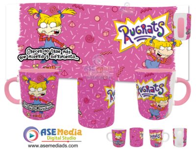 Aventuras en Pañales, Angelica #02 Plantilla Editable para Taza