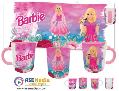 Barbie Plantilla Editable para Taza