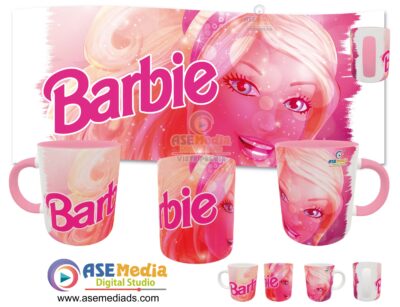 Barbie #03 Plantilla Editable para Taza