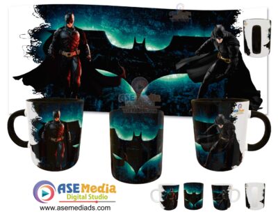 Batman Plantilla Editable para Sublimación de Taza #2
