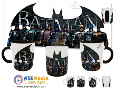 Batman Plantilla Editable para Sublimación de Taza #6