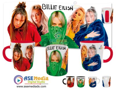 Billie Eilish Plantilla Editable para Taza