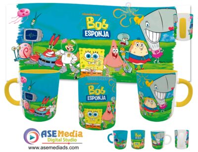 Bob Esponja Plantilla Editable para Taza