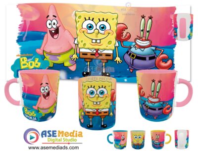 Bob Esponja #02 Plantilla Editable para Taza