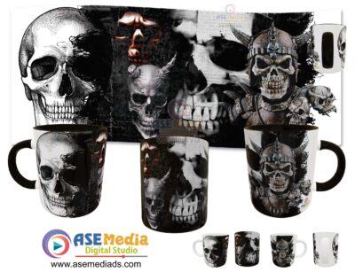 Calaveras Plantilla Editable para Taza
