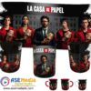 La Casa de Papel Plantilla Editable para Taza