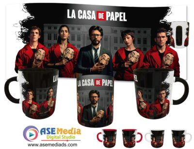 La Casa de Papel Plantilla Editable para Taza