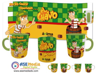El Chavo del 8 Animado Plantilla Editable para Taza
