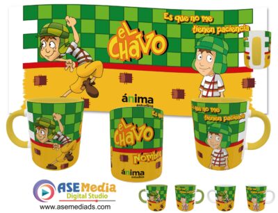El Chavo del 8 Animado #02 Plantilla Editable para Taza