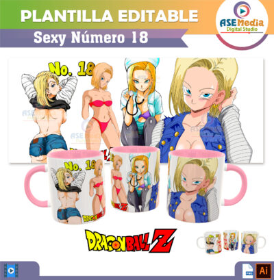 Sexy Número 18 Plantilla Editable para Taza