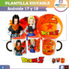 Androide 17 y 18 Plantilla Editable para Taza