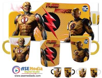 Flash Reverse Zoom Plantilla Editable para Taza