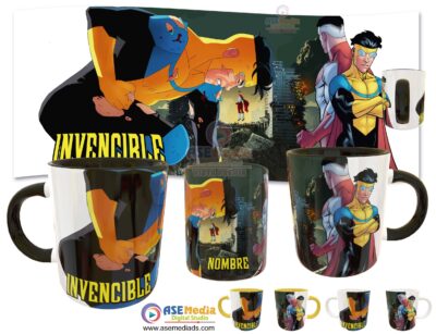 Invencible y Omni Man Plantilla Editable para Taza