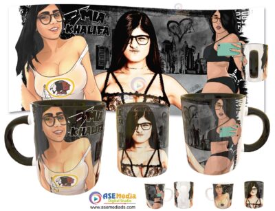 Mia Khalifa Plantilla Editable para Taza