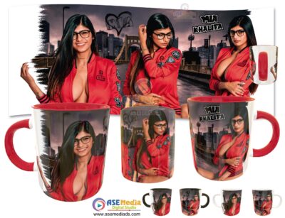 Mia Khalifa #02 Plantilla Editable para Taza