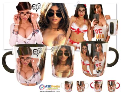 Mia Khalifa #03 Plantilla Editable para Taza