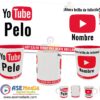 Yotube Pelo Plantilla Editable para Taza
