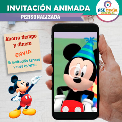Mickey Mouse Video Invitación Animada para Cumpleaños - Imagen 4