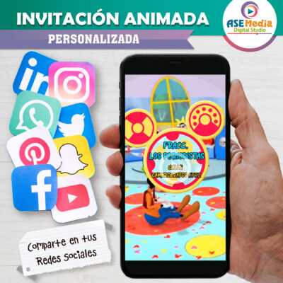Mickey Mouse Video Invitación Animada para Cumpleaños - Imagen 5