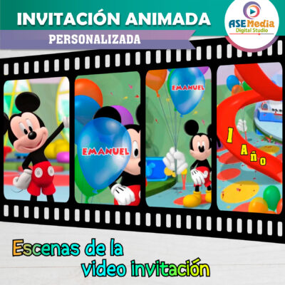 Mickey Mouse Video Invitación Animada para Cumpleaños - Imagen 7